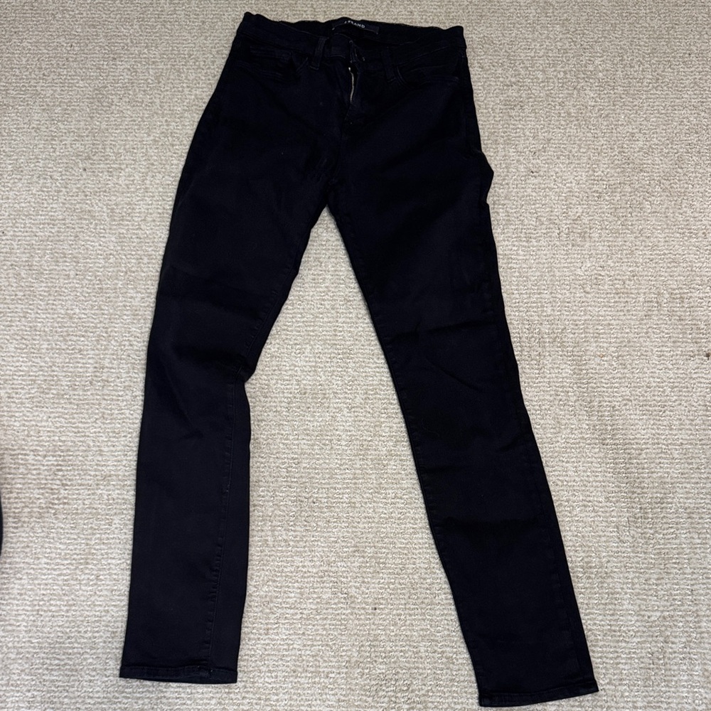 J Brand Black Denim Waistband Detail
